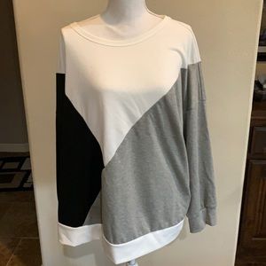 NWOT long sleeved color block top